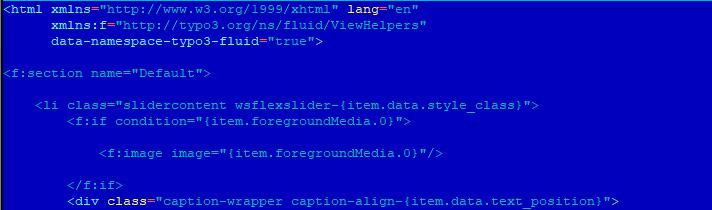 Source Code Flexslider.html vor Änderung
